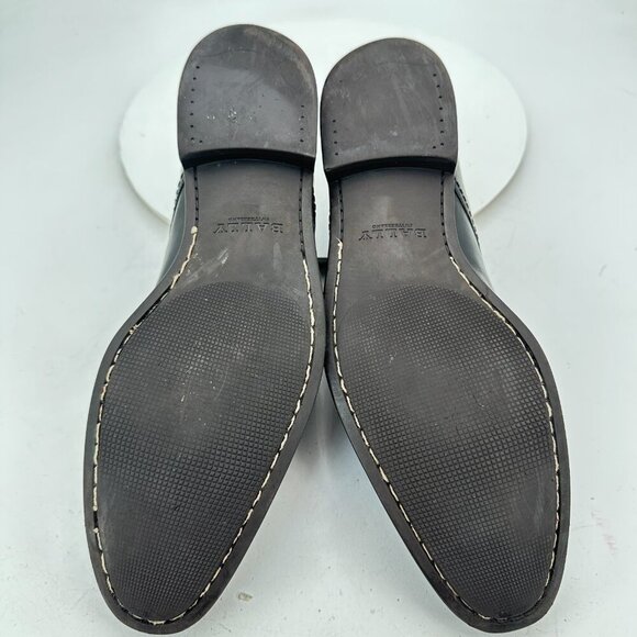 Bally Men Size 9D Black Leather Plain Toe Lace Up Chukka Ankle Boot - Picture 8 of 12